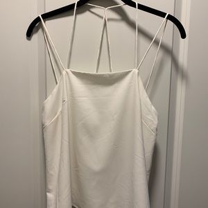 White strappy tank